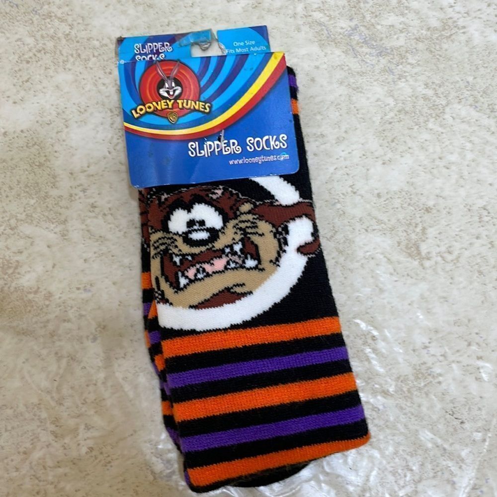 NEW WITH TAGS LOONEY TUNES TASMANIAN DEVIL‎ SLIPPER SOX